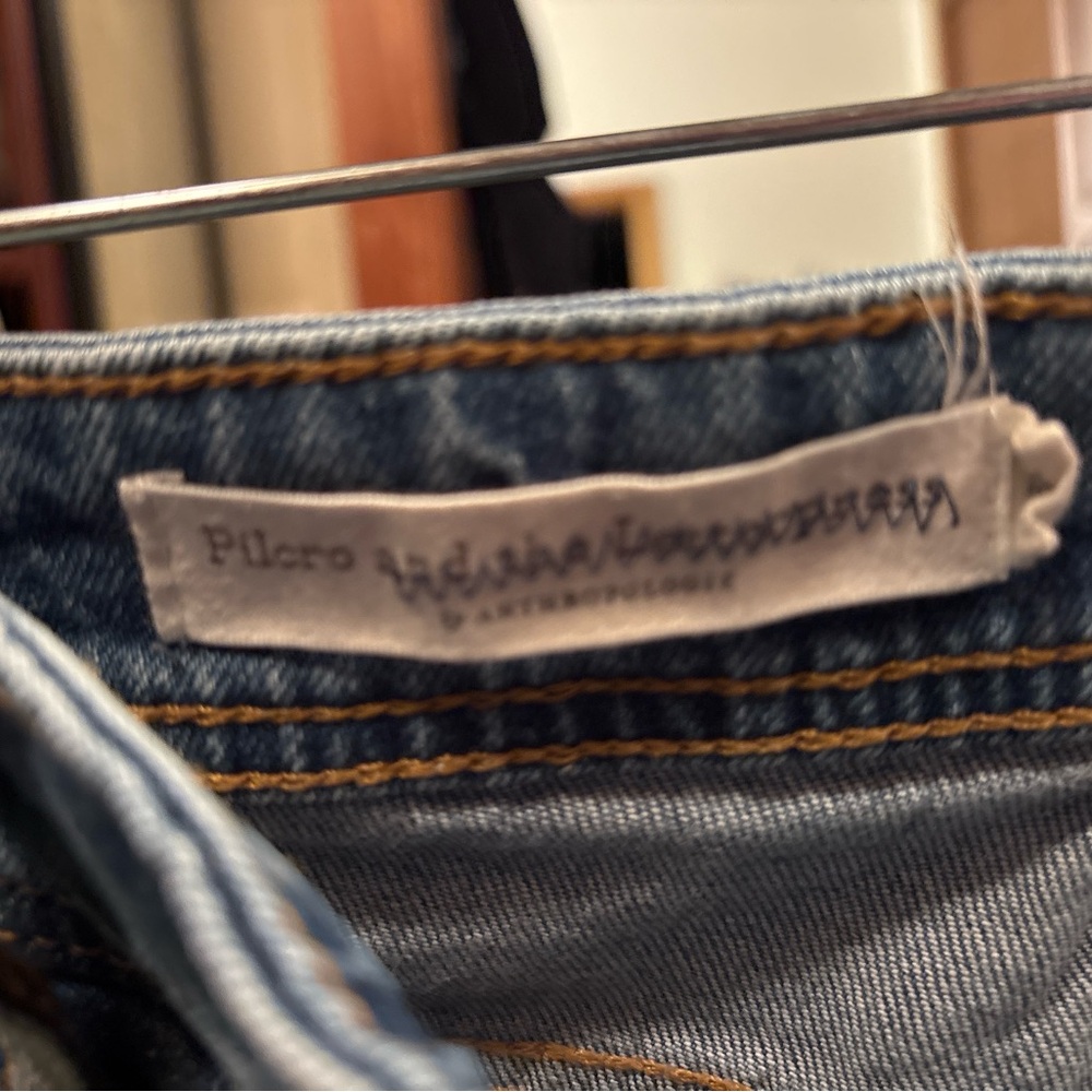 Pilcro and the Letterpress Blue Embroidered Boyfriend‎ Jeans, sz 26 - Picture 5 of 10